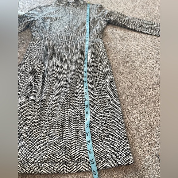 Athleta Delancey Textured Dress Gray, Long-Sleeve Mock Neck, Bodycon, 1/4 Zip, M - Picture 12 of 16